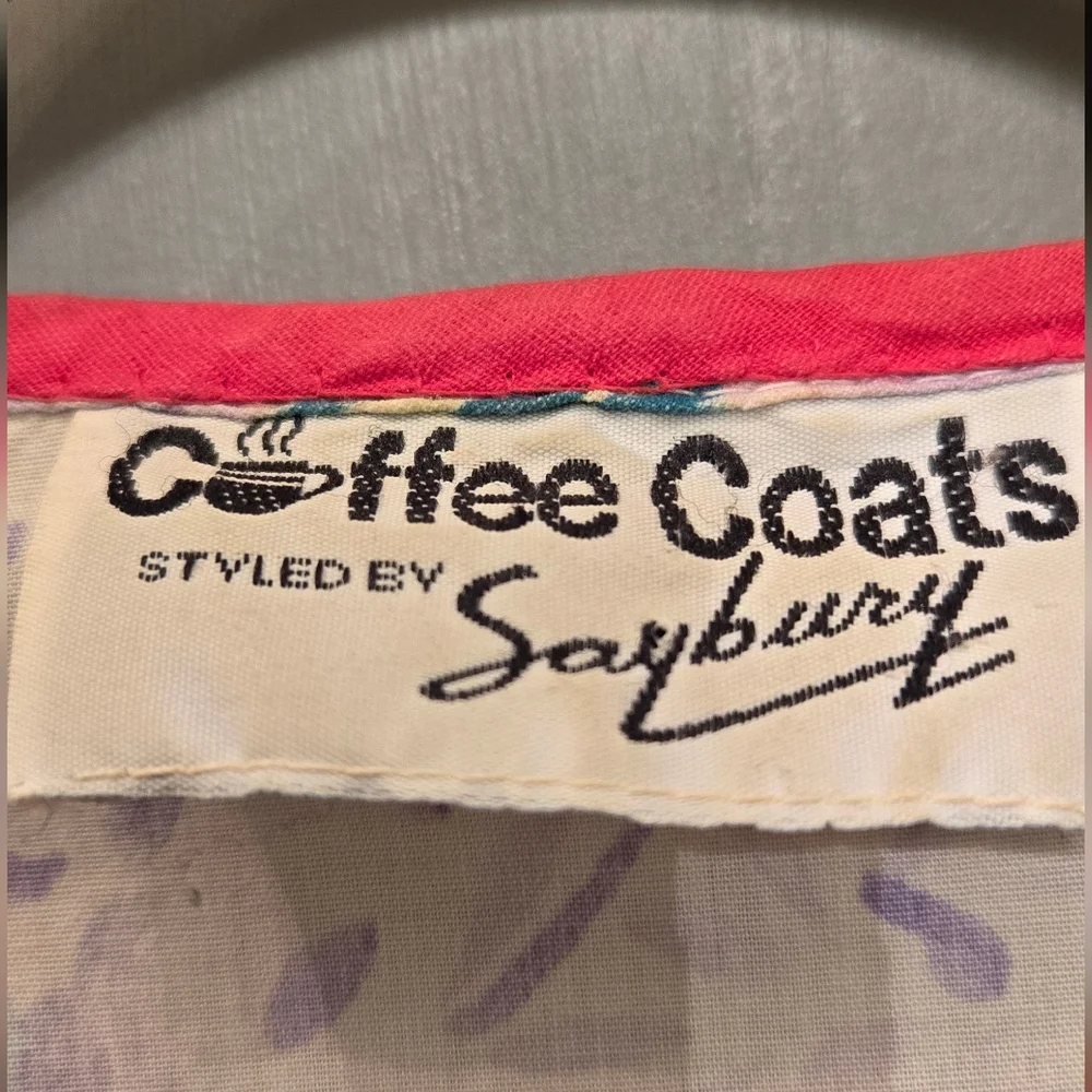 Coffee Coats Styled By Saybury Vintage Housecoat Kitschy Fruit Floral Print